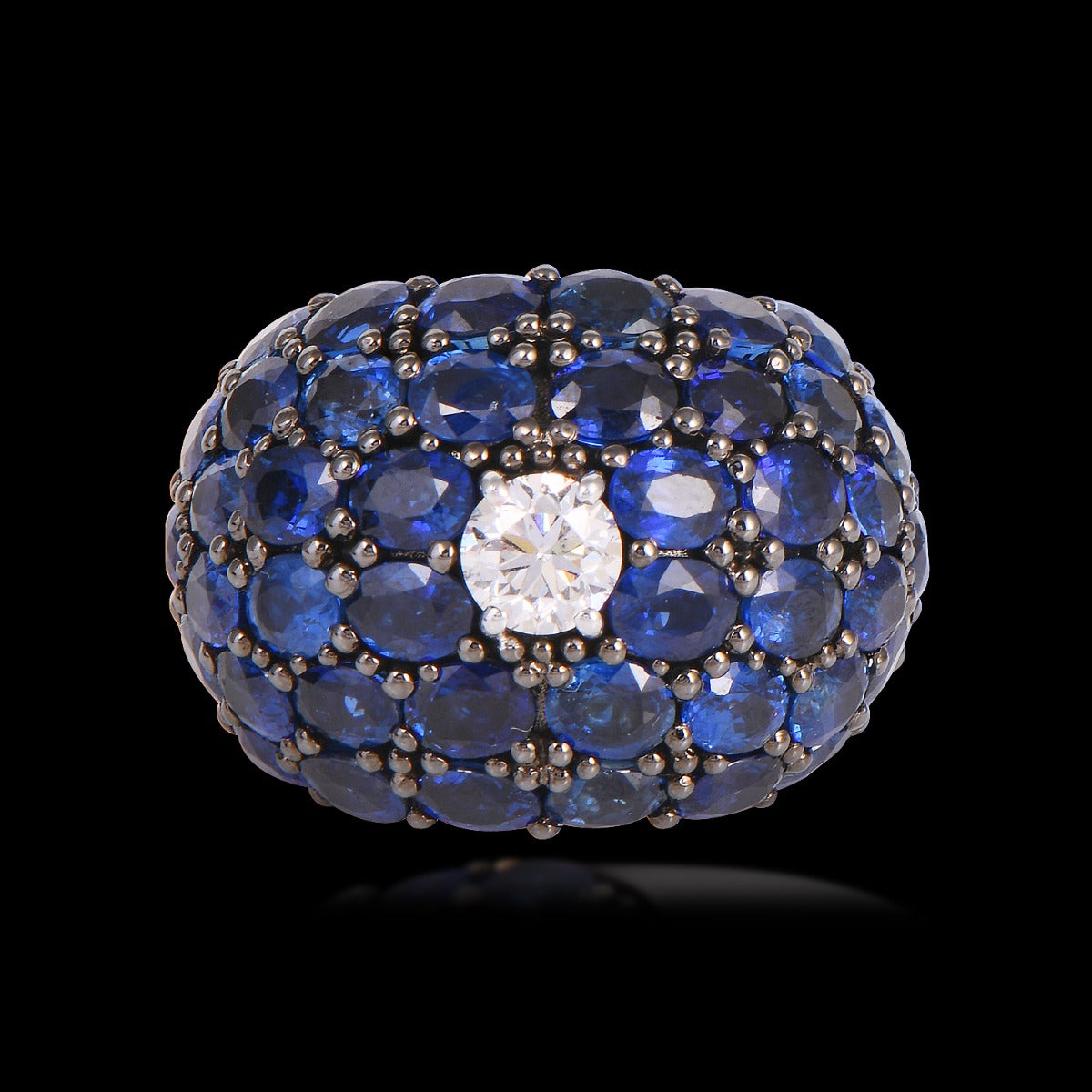 Blue Wave Diamond Ring