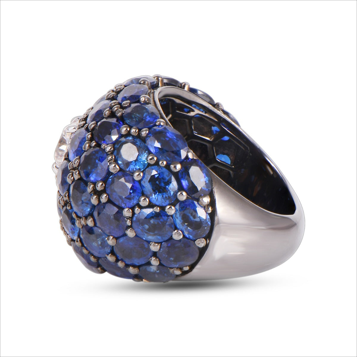 Blue Wave Diamond Ring