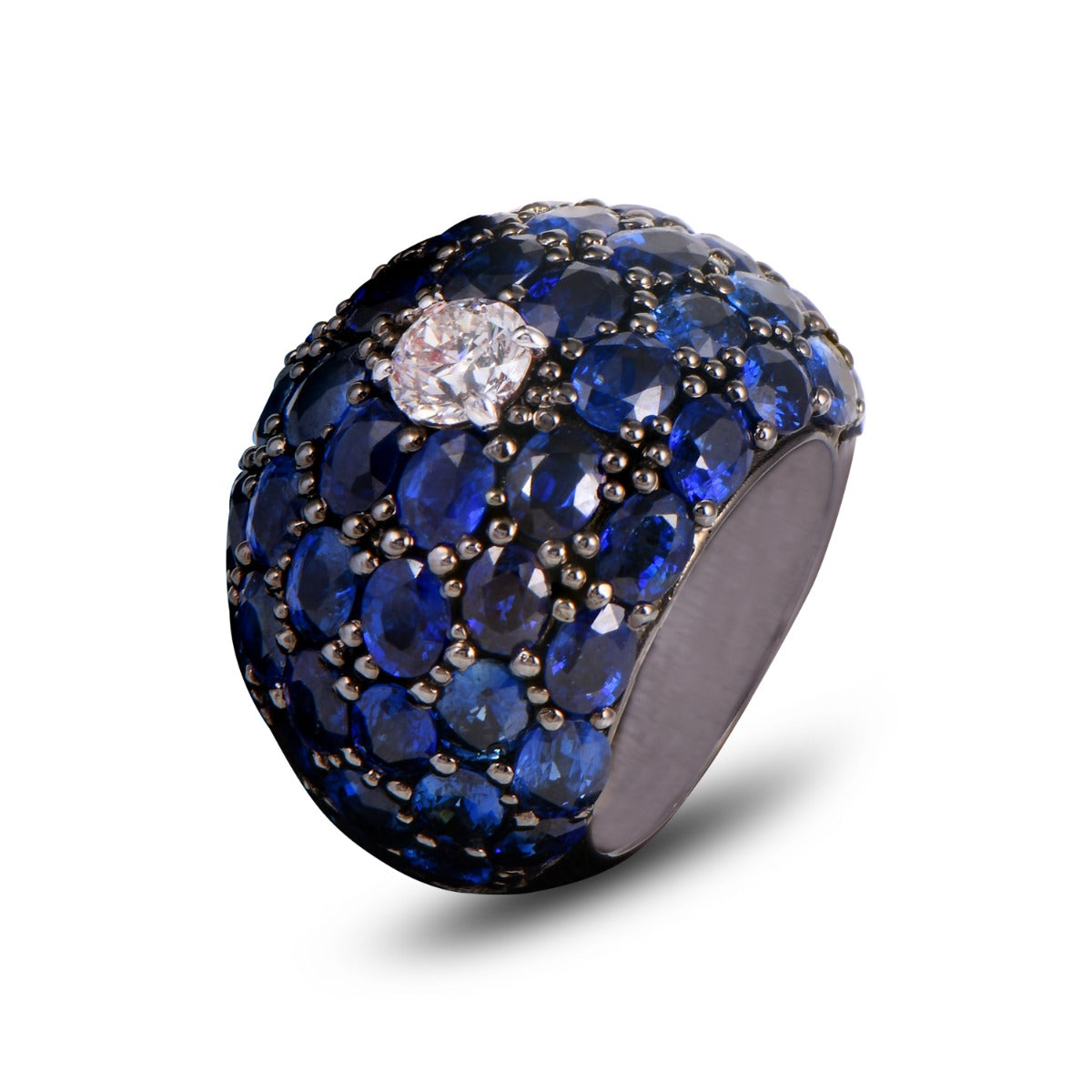 Blue Wave Diamond Ring