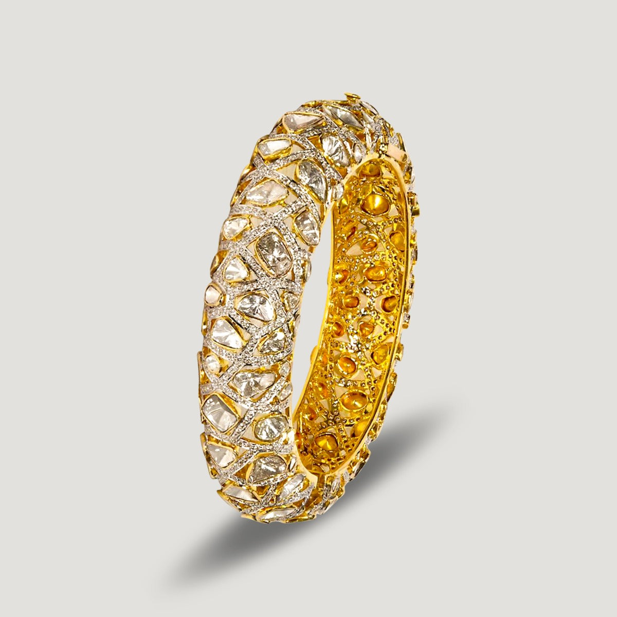 Polki Fiery Bangle Set