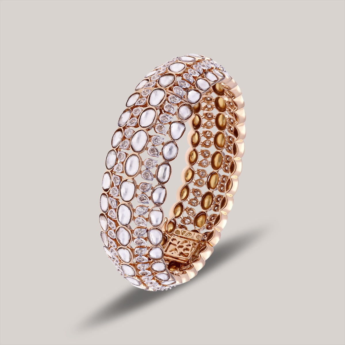 White Lotus Polki Bangle