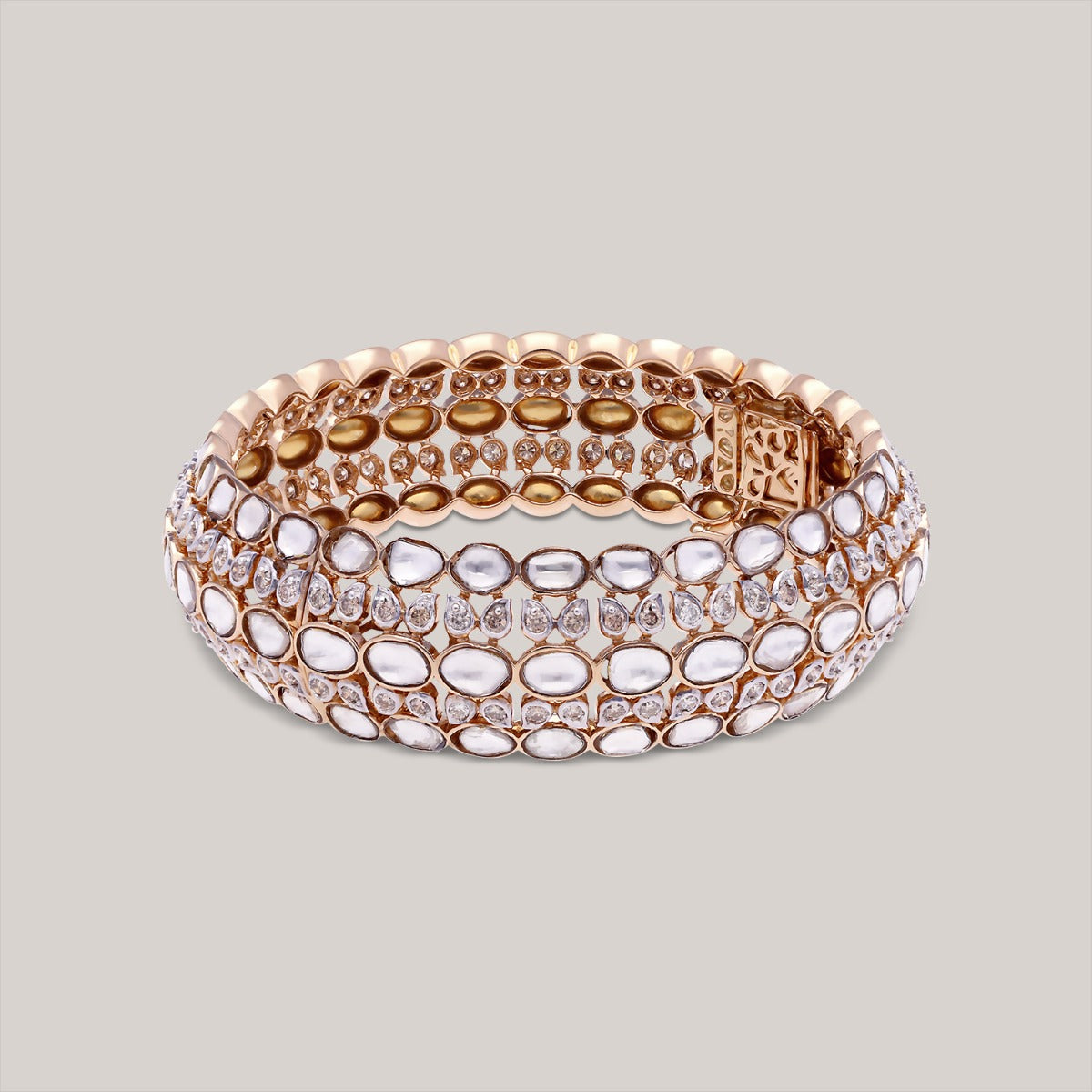 White Lotus Polki Bangle Set