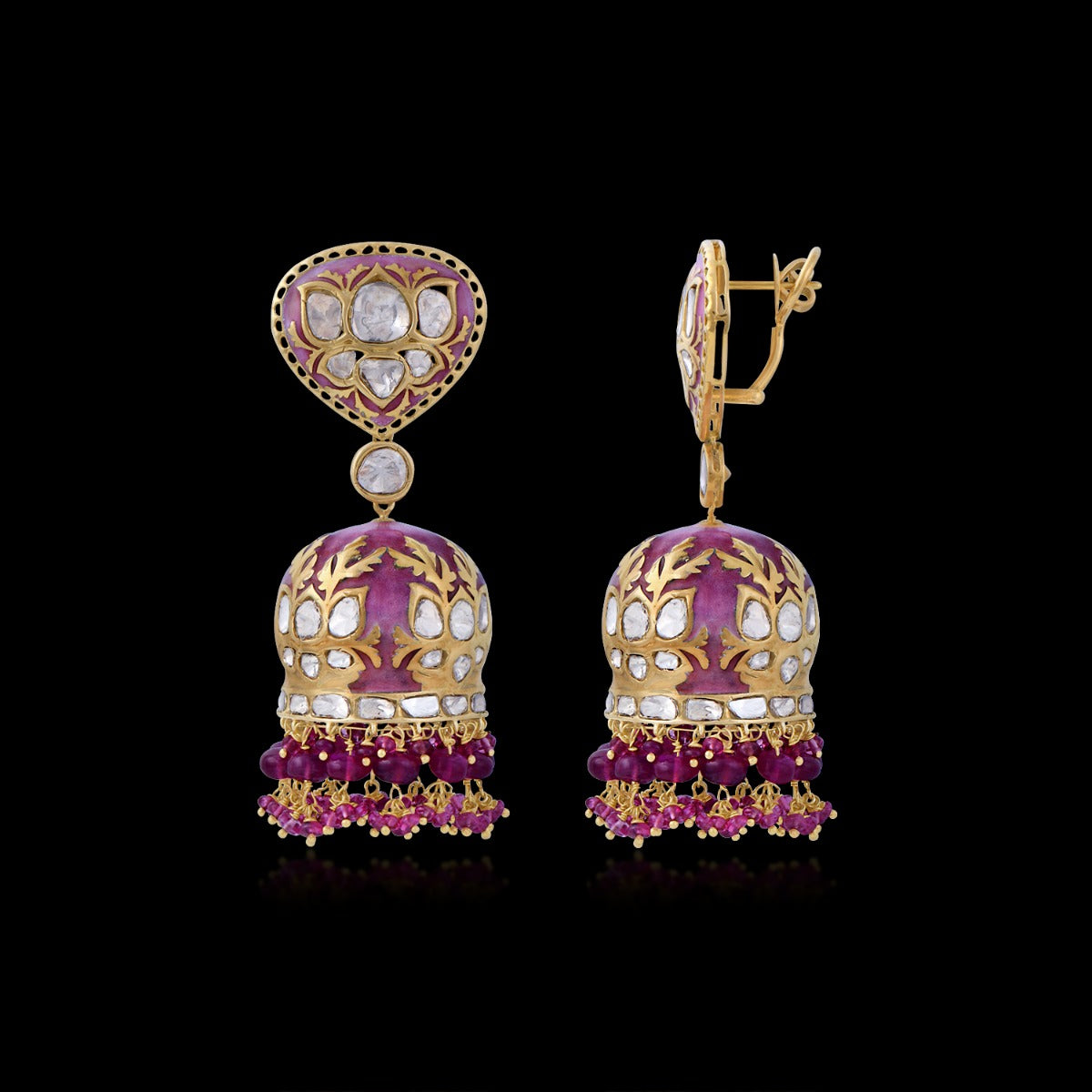 Ethnic Drop Polki Jhumka