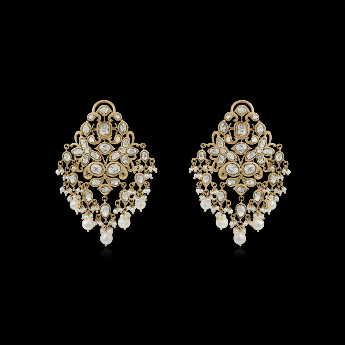 Pine Forest Polki Earrings