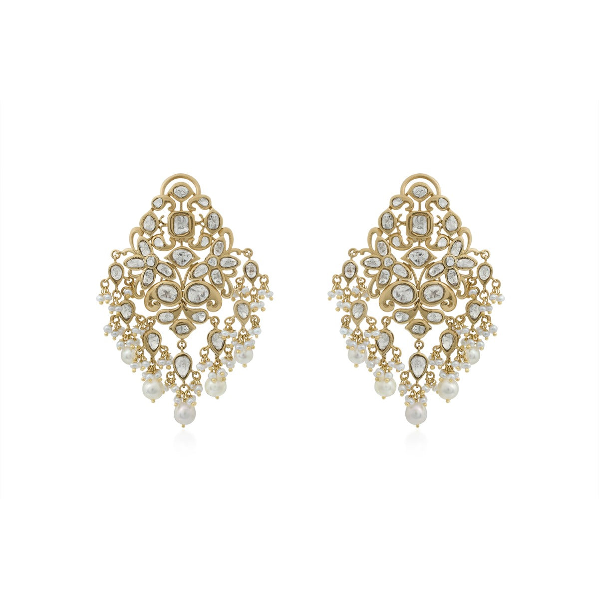 Pine Forest Polki Earrings