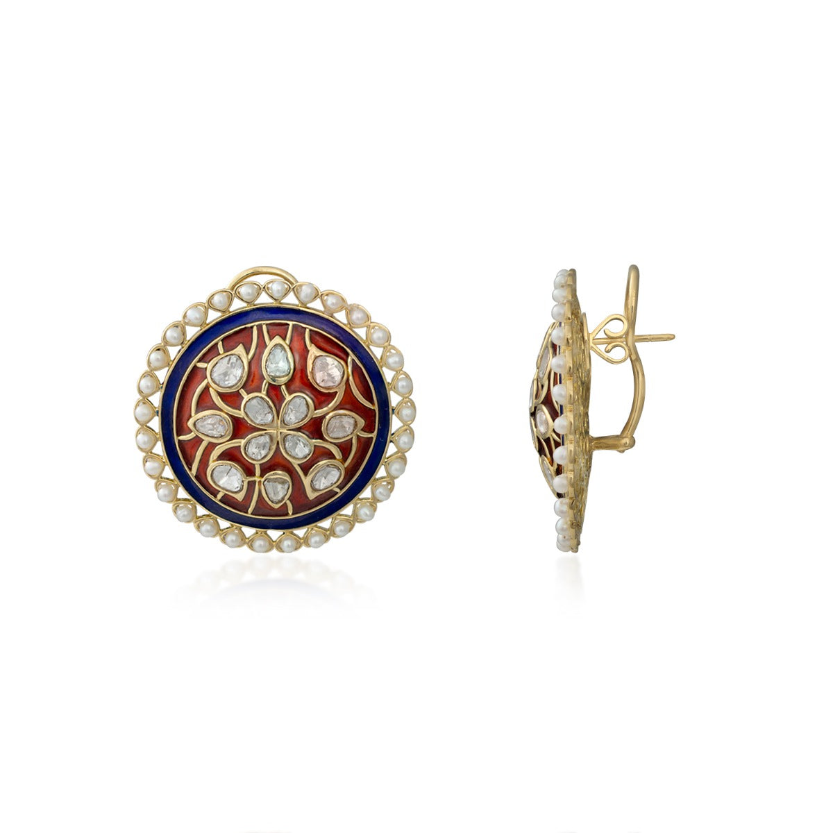 Round Robin Polki Earrings