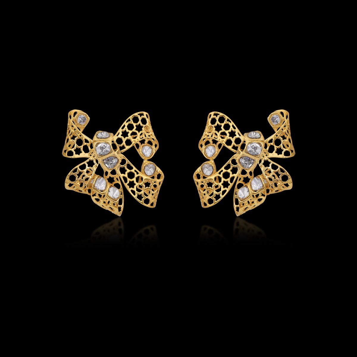 Crumply Polki Earrings