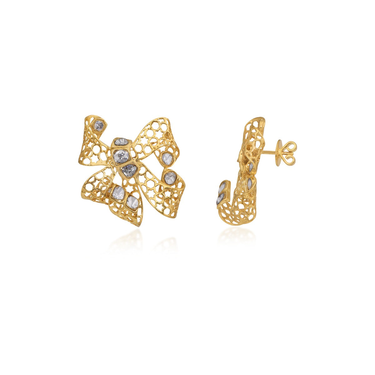 Crumply Polki Earrings