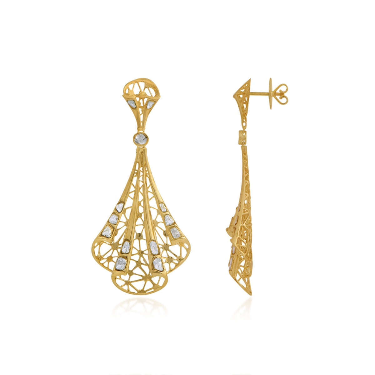 Mesh Polki Earrings