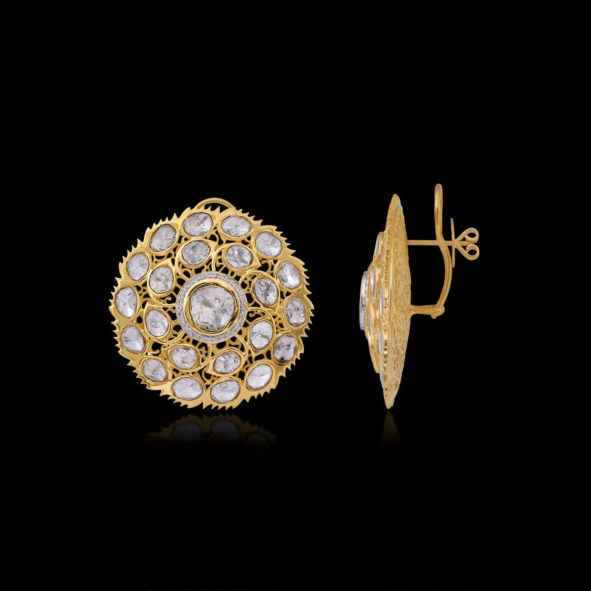 Circular Nuvo Polki Earrings