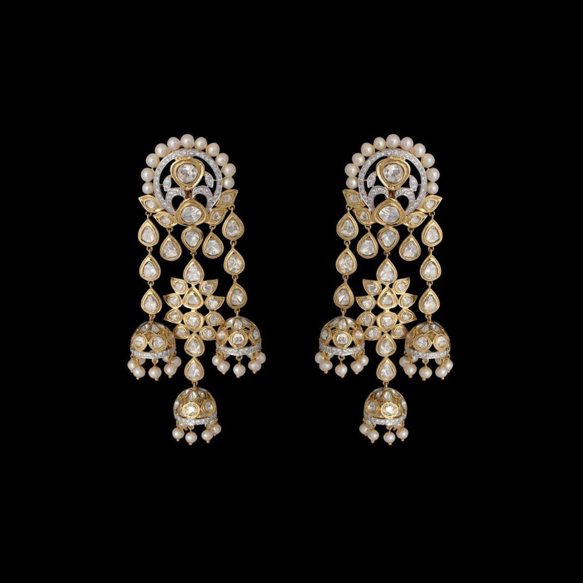 Diya Bindi Polki Earrings