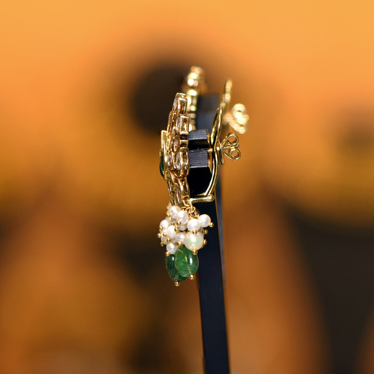 Leafy Love Traditional Polki Earrings