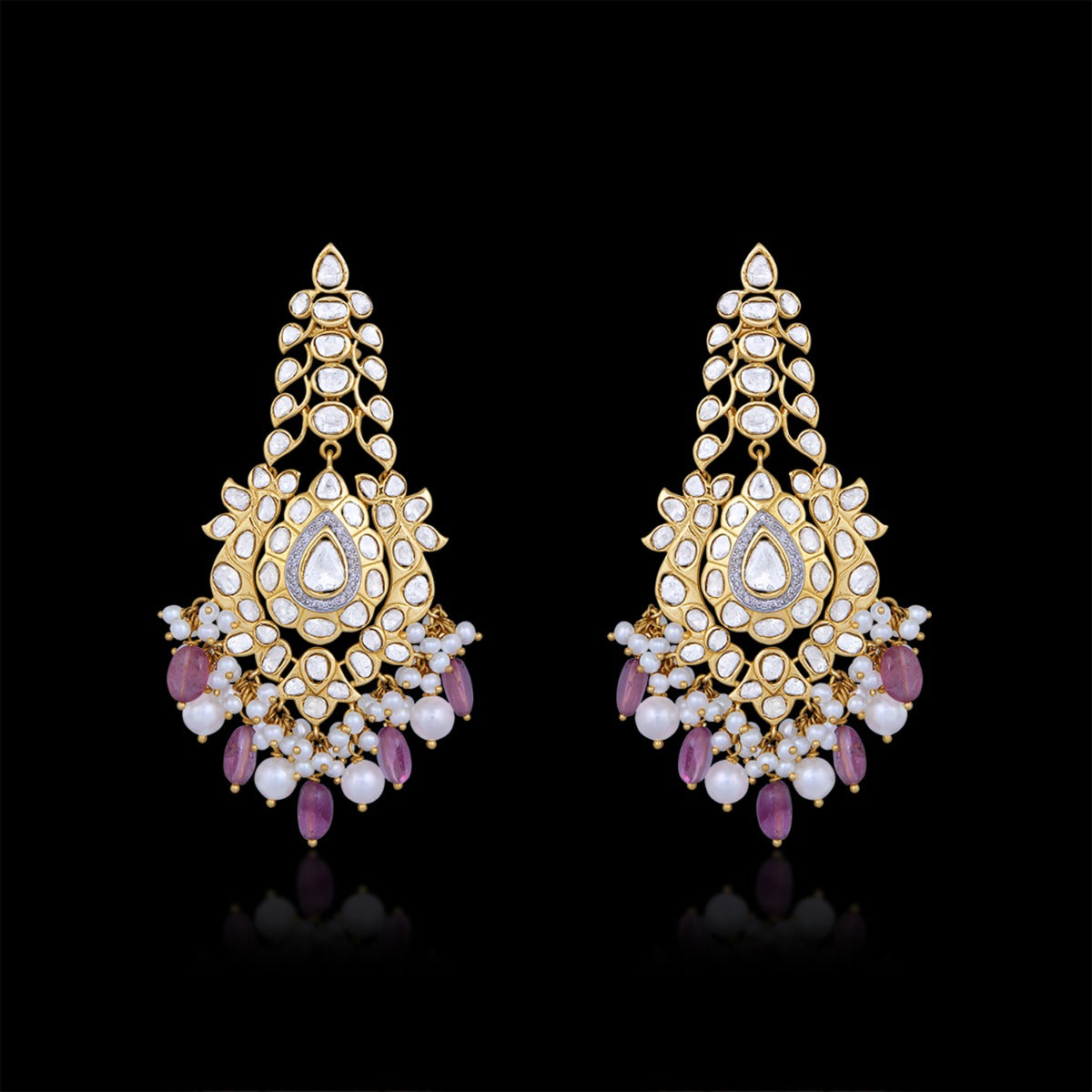 Tourmaline Polki Earrings