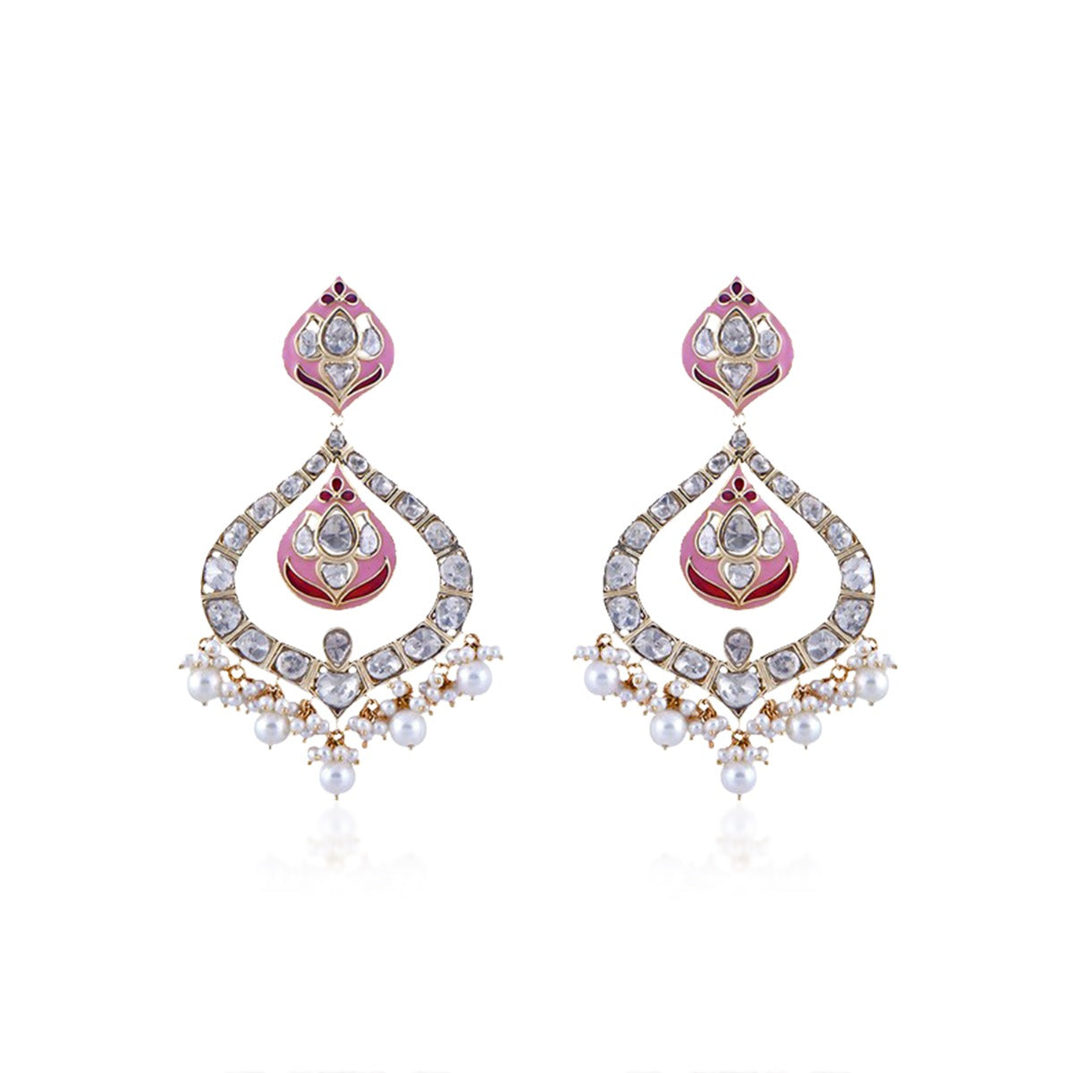 Pink Mirage Polki Earrings