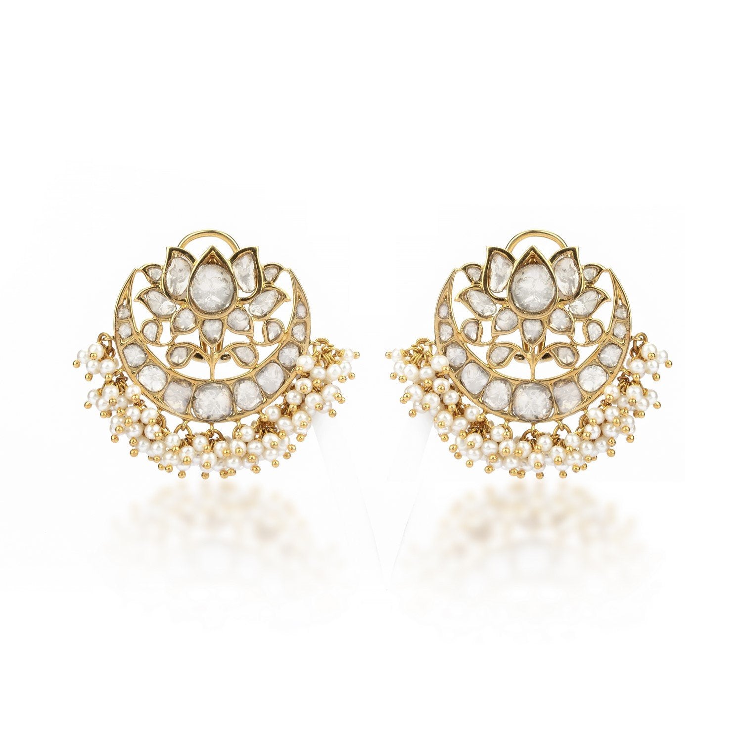 Polki Chandeliers Stud Earrings