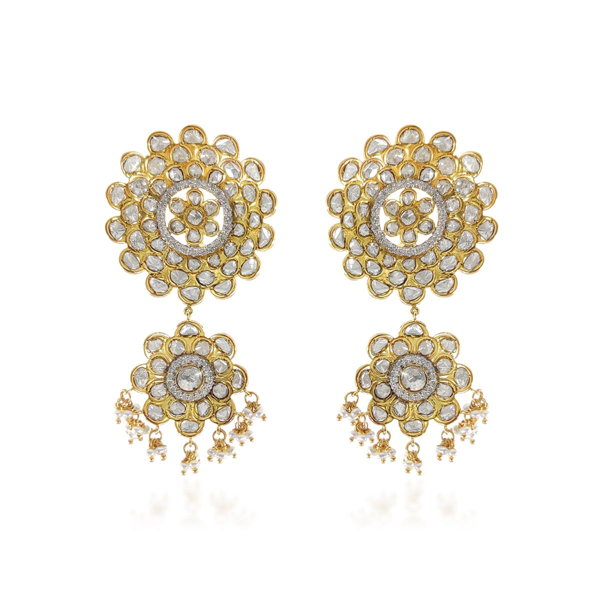 Sand Sun Polki Earrings