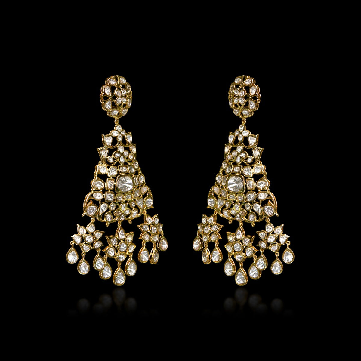 Ravishing Long Polki Earrings
