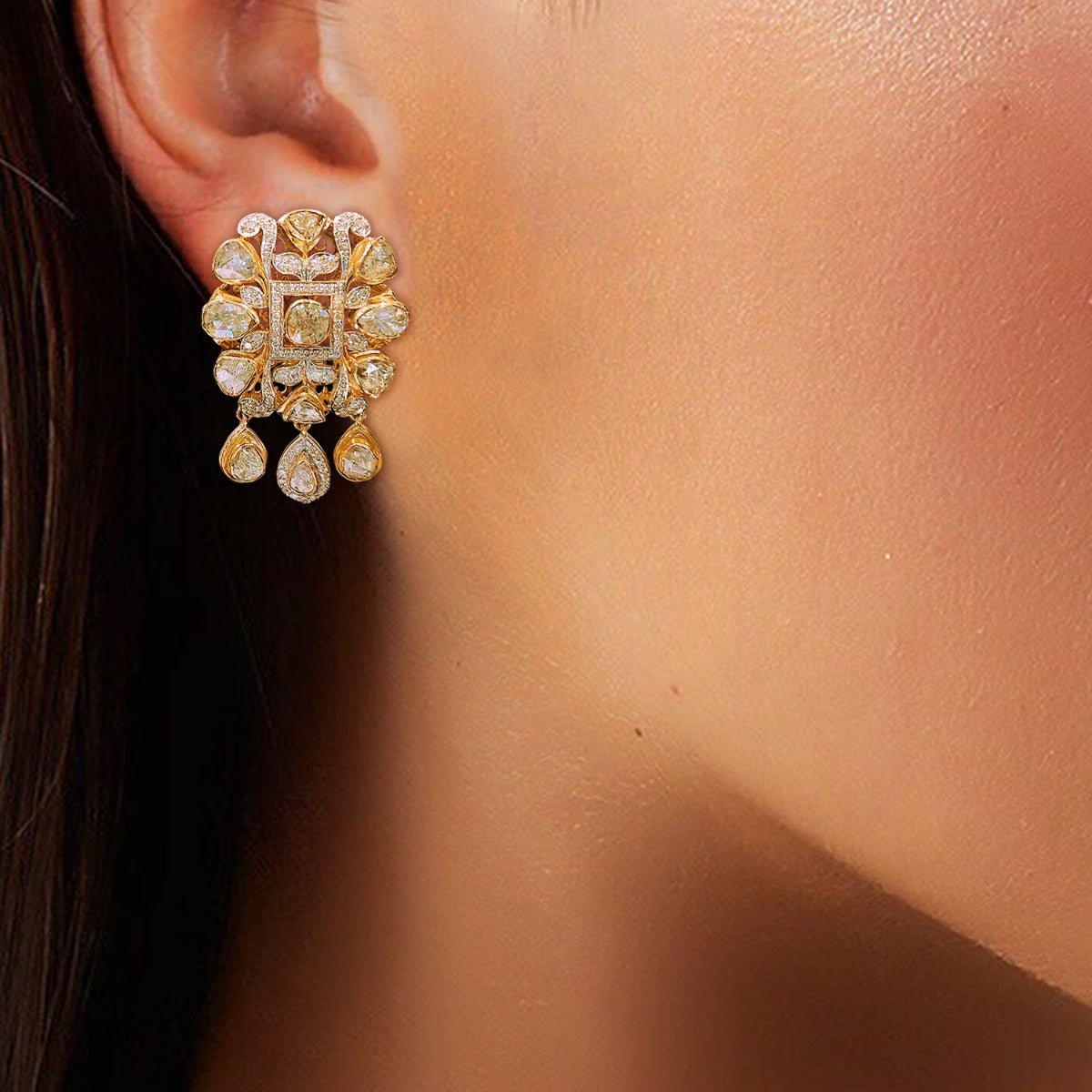 Sparkling Dewdrops Polki Choker Set