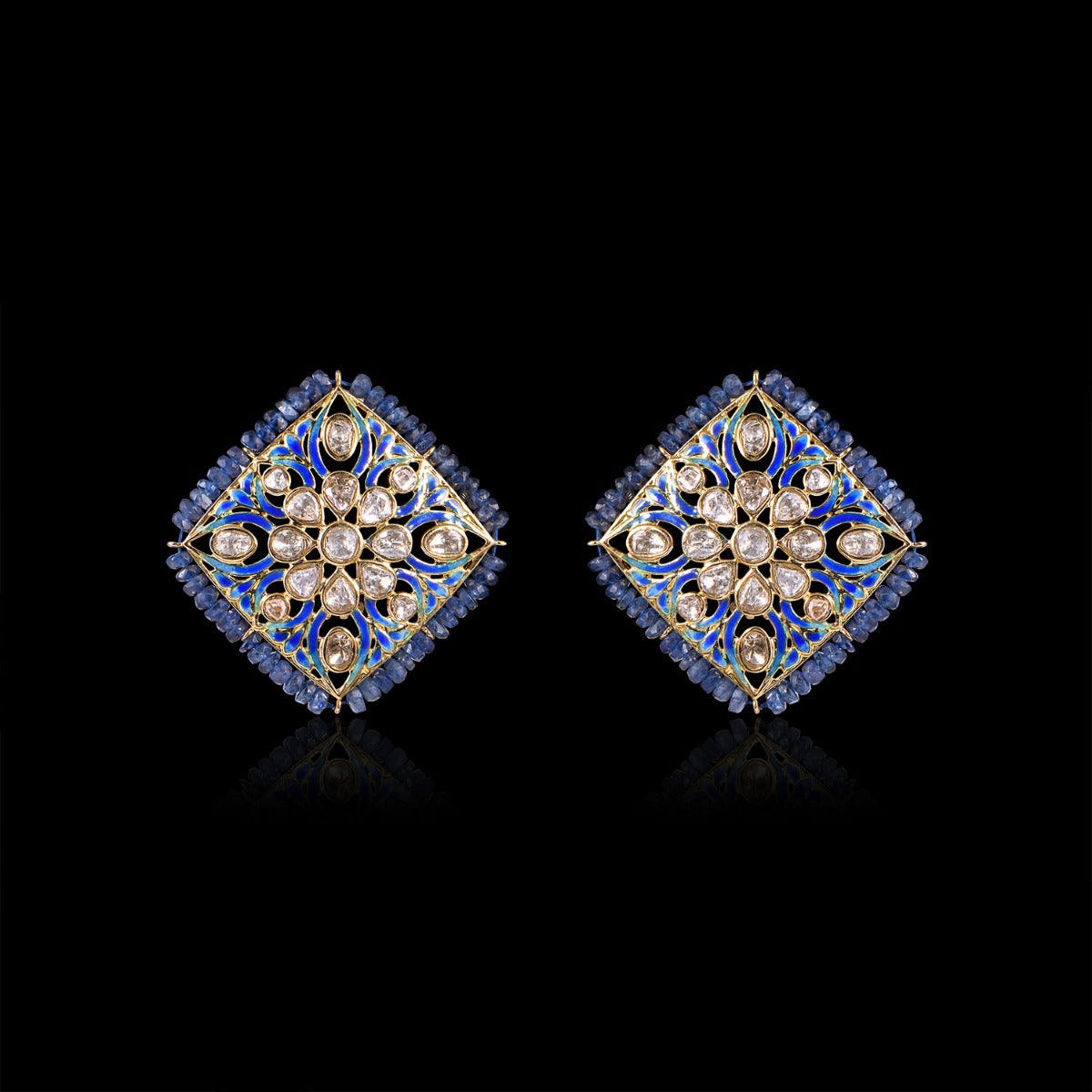 Stylish Gemstone Polki Earrings