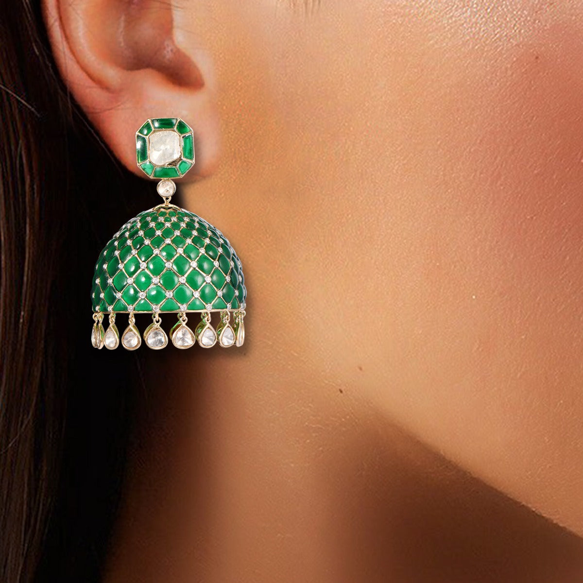 Bella Grand Polki Jhumka