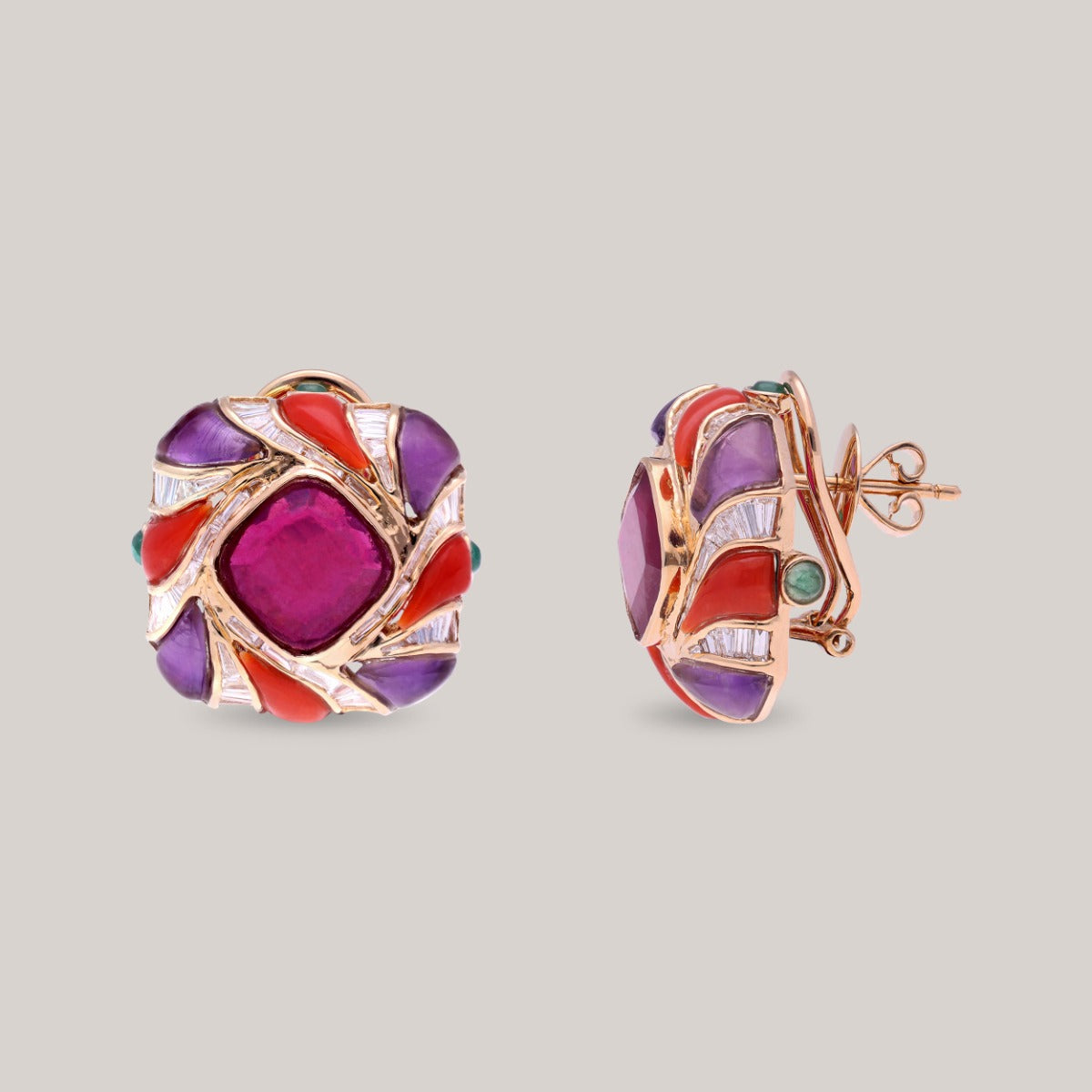 Radiant Blossoms Polki Earrings