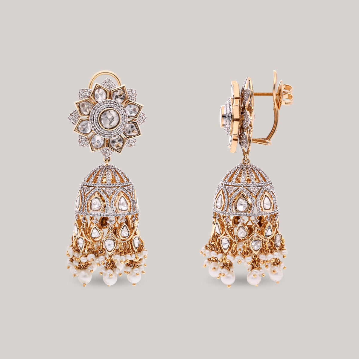 Majestic Glow Polki Jhumka