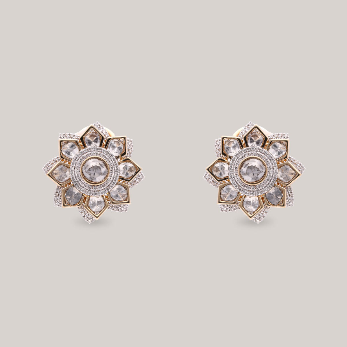 Twilight Bloom Polki Earrings