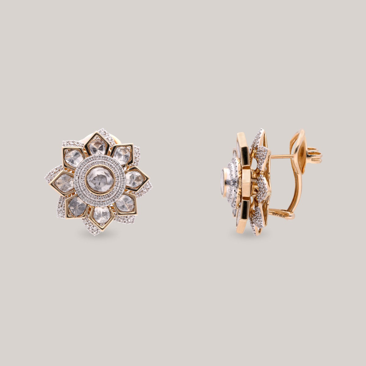 Twilight Bloom Polki Earrings