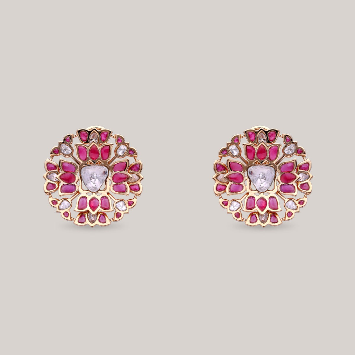 Lotus Polki Earrings