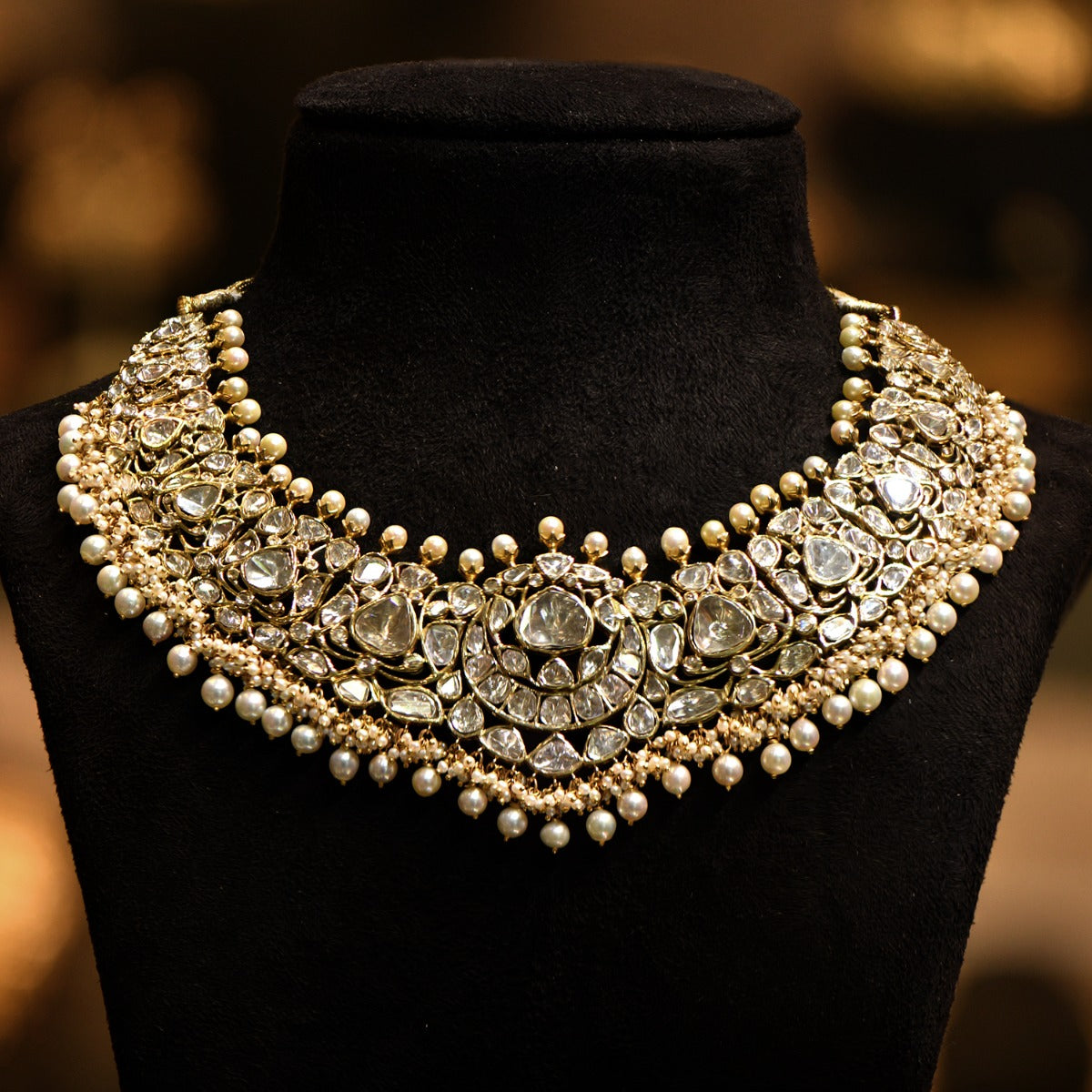 Eternal Elegance Polki Necklace Set