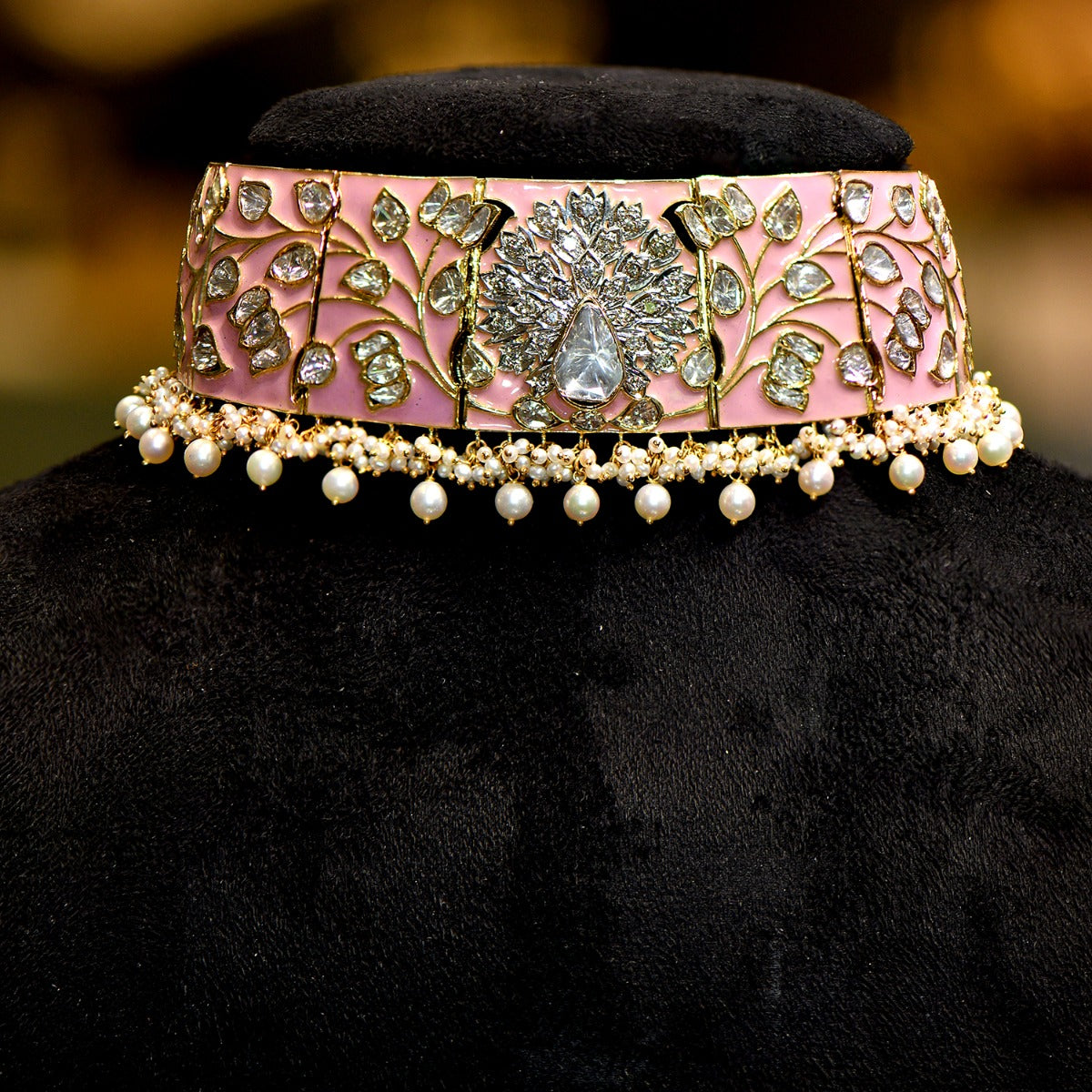 Pink Pump Polki Choker