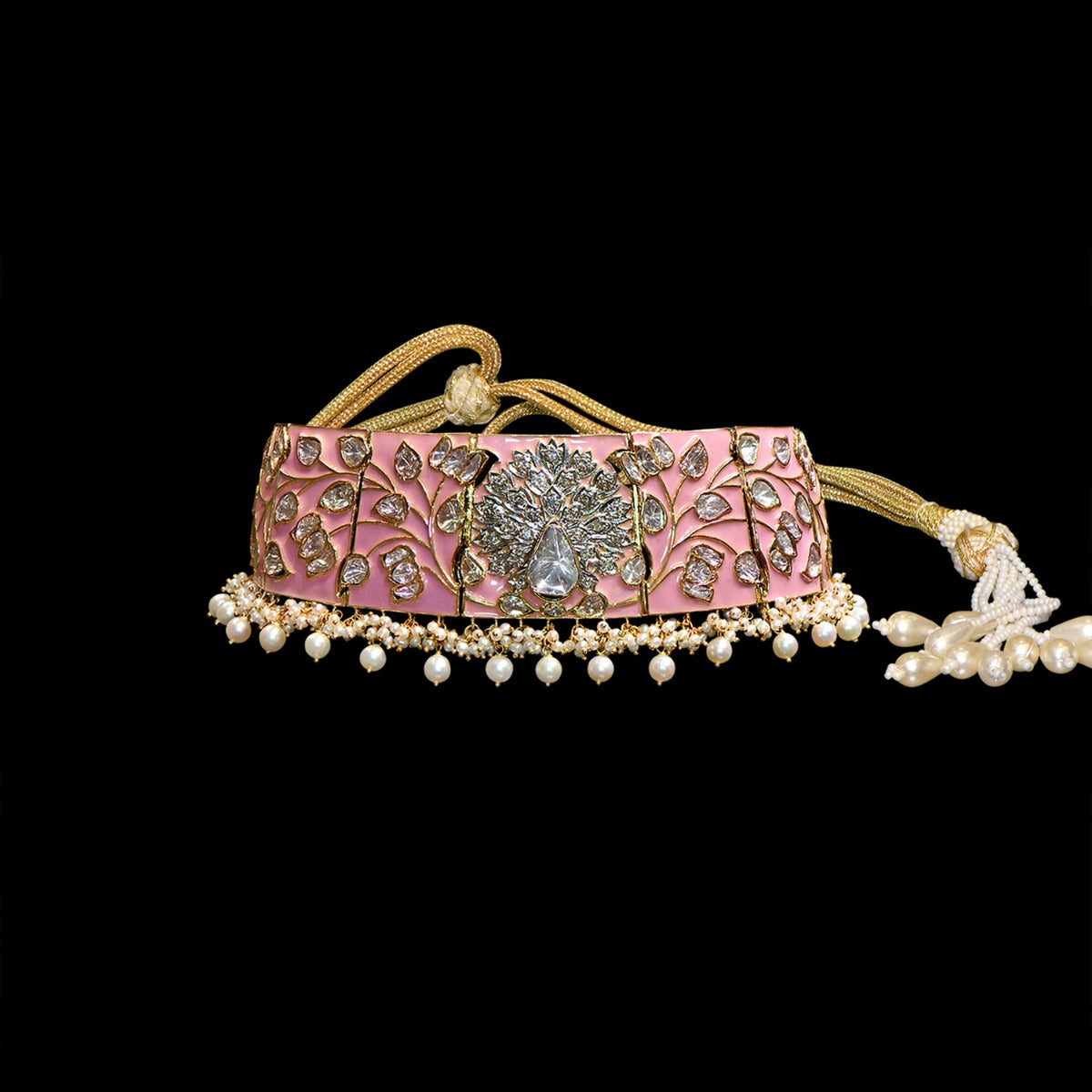 Pink Pump Polki Choker Set