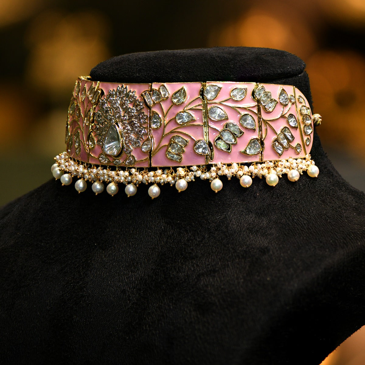 Pink Pump Polki Choker