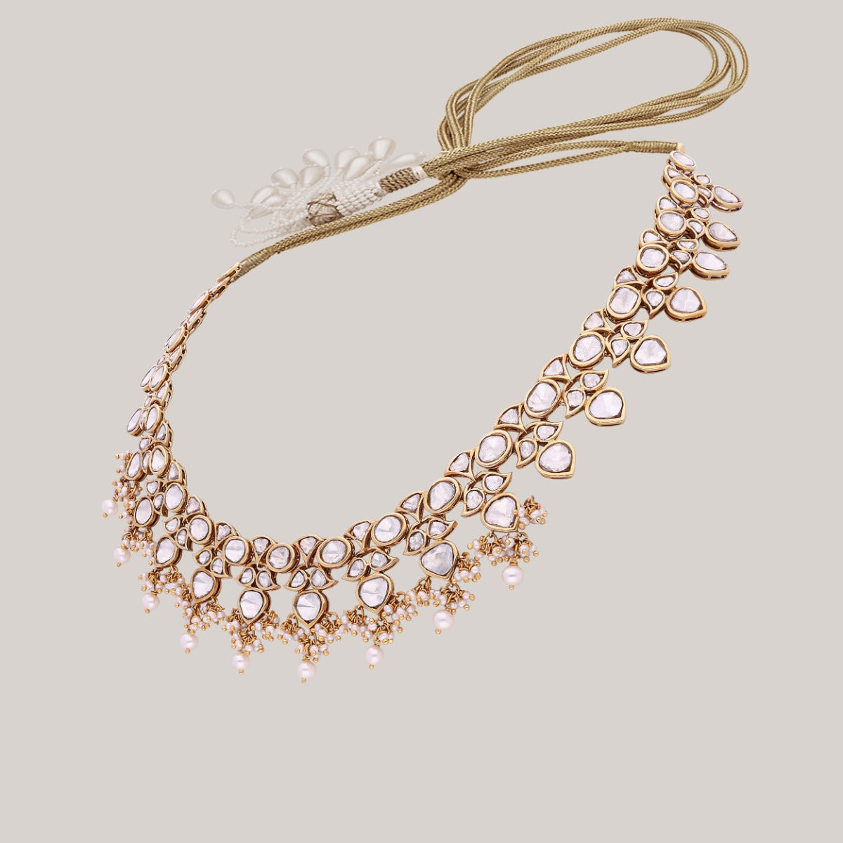 Teardrop Polki Necklace