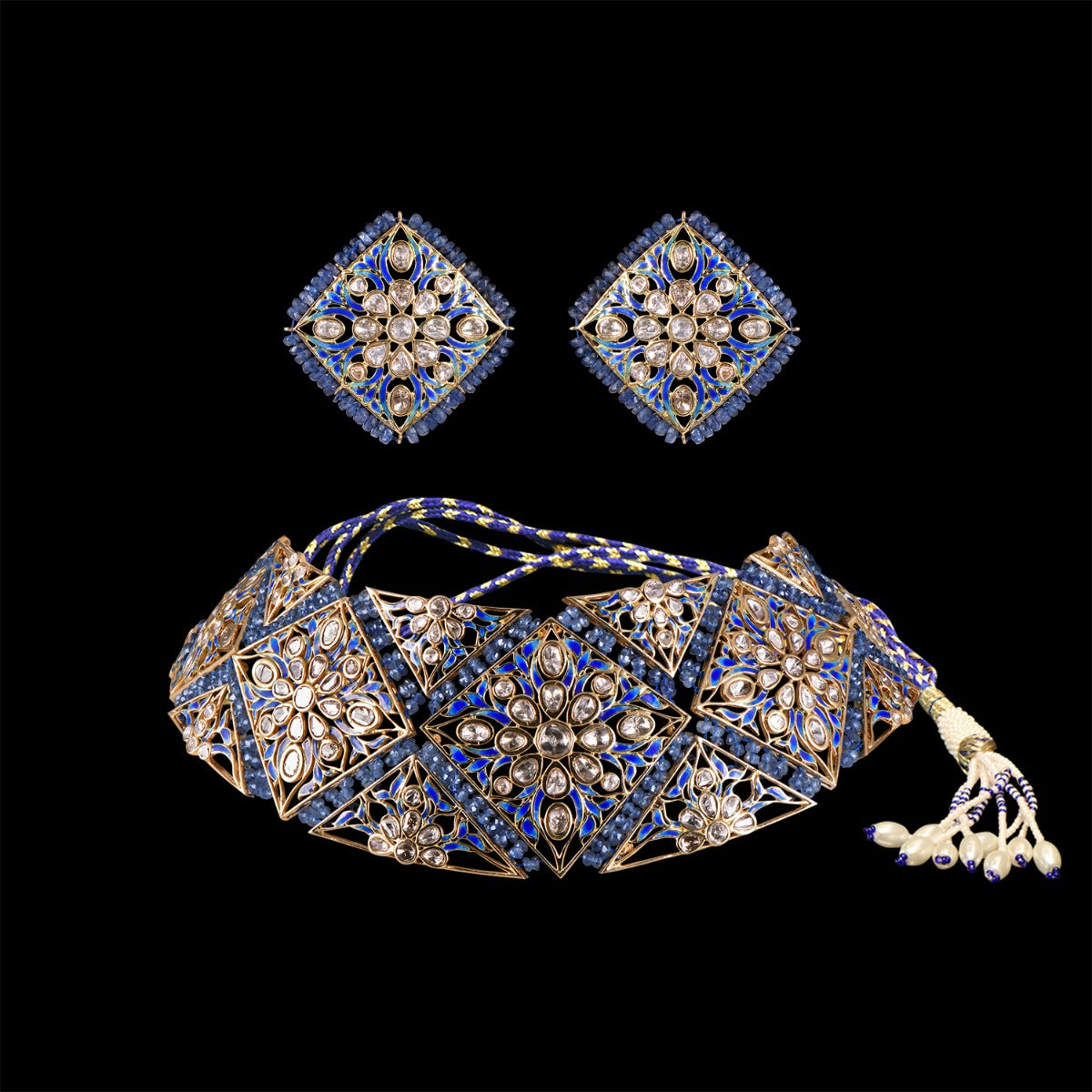 Bermuda Triangle Polki Choker Set
