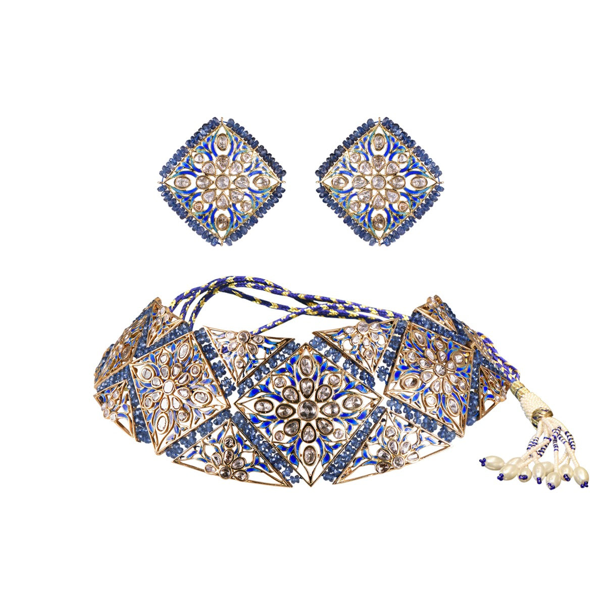 Bermuda Triangle Polki Choker Set