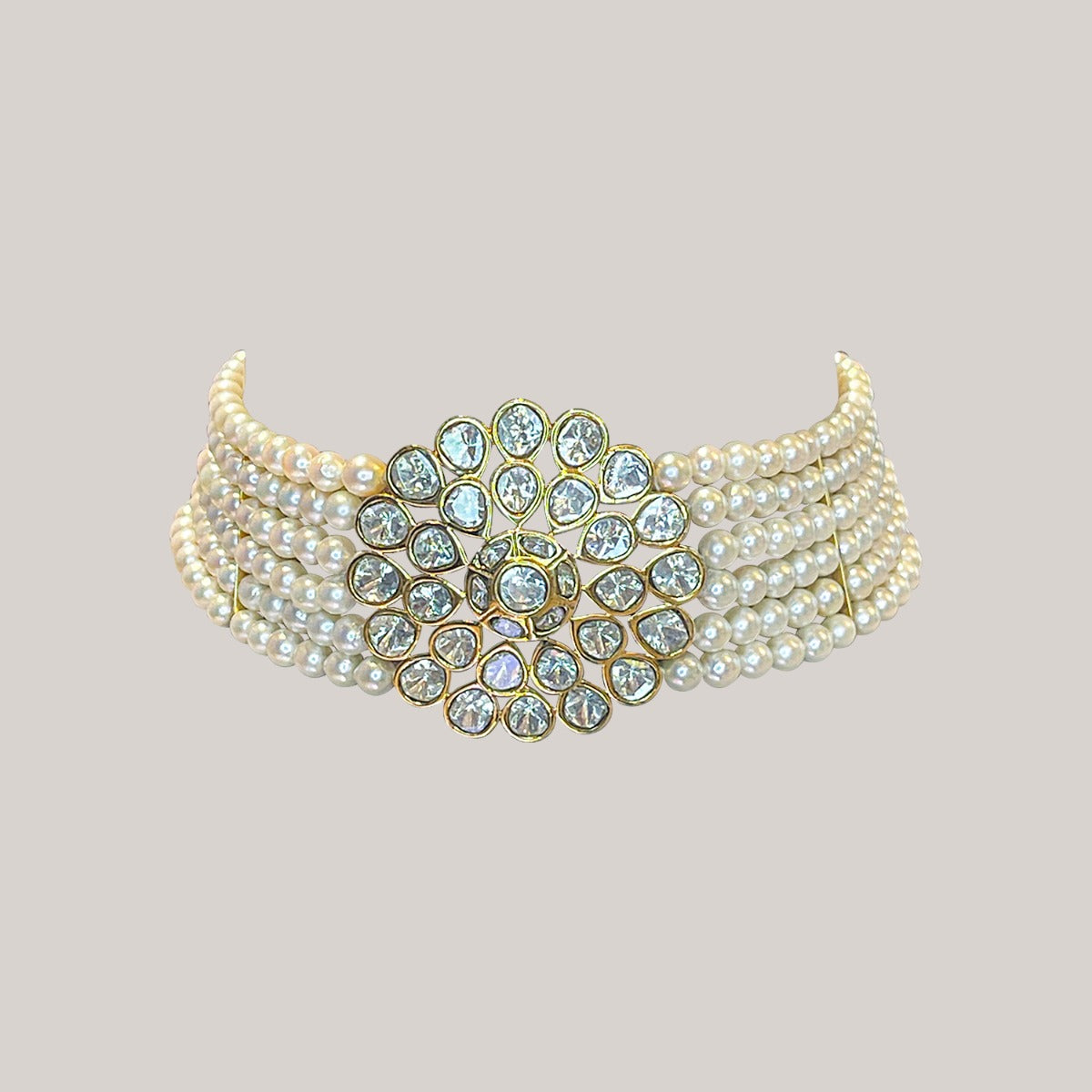 Aria Adornments Polki Choker Set