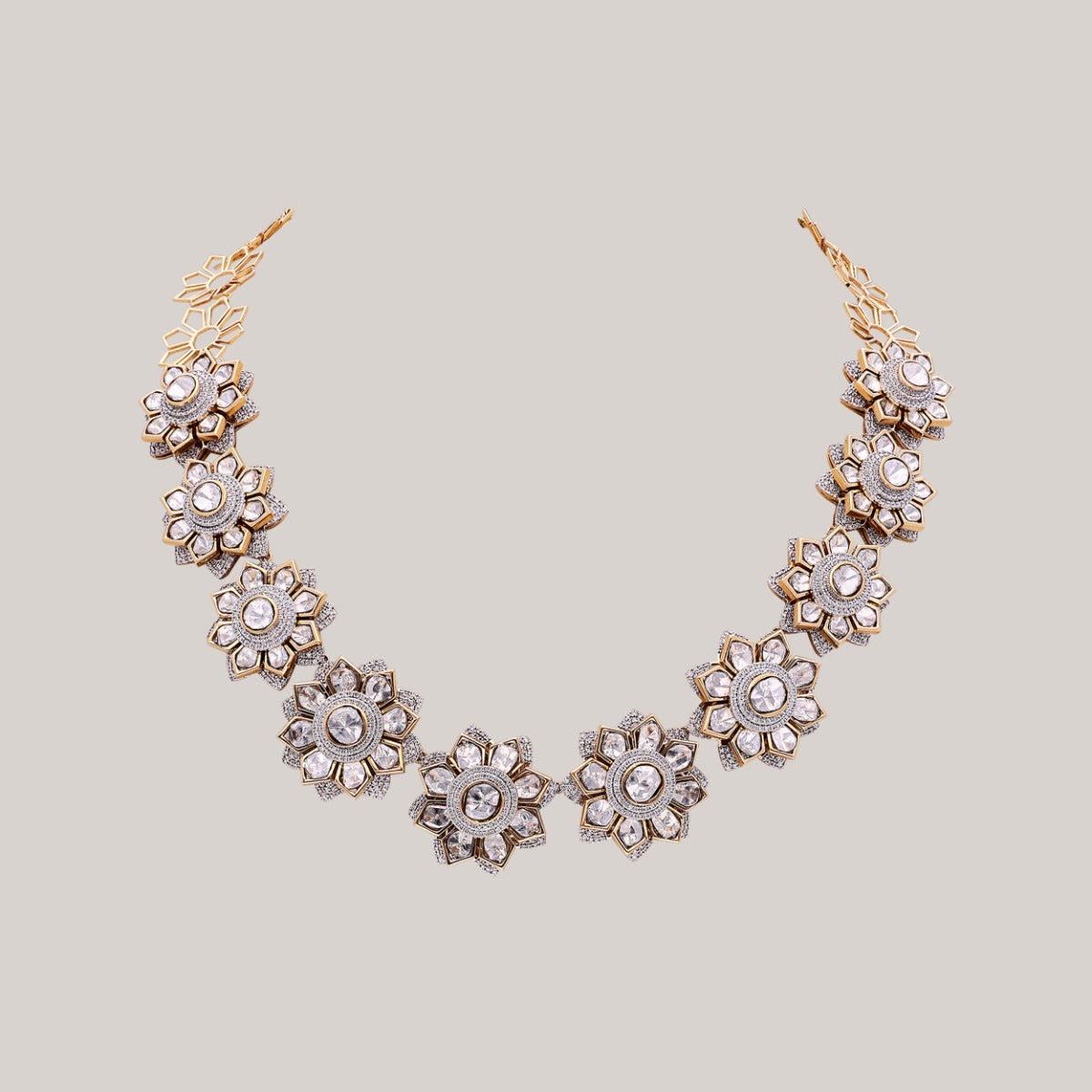 Auric Petal Garland Polki Necklace