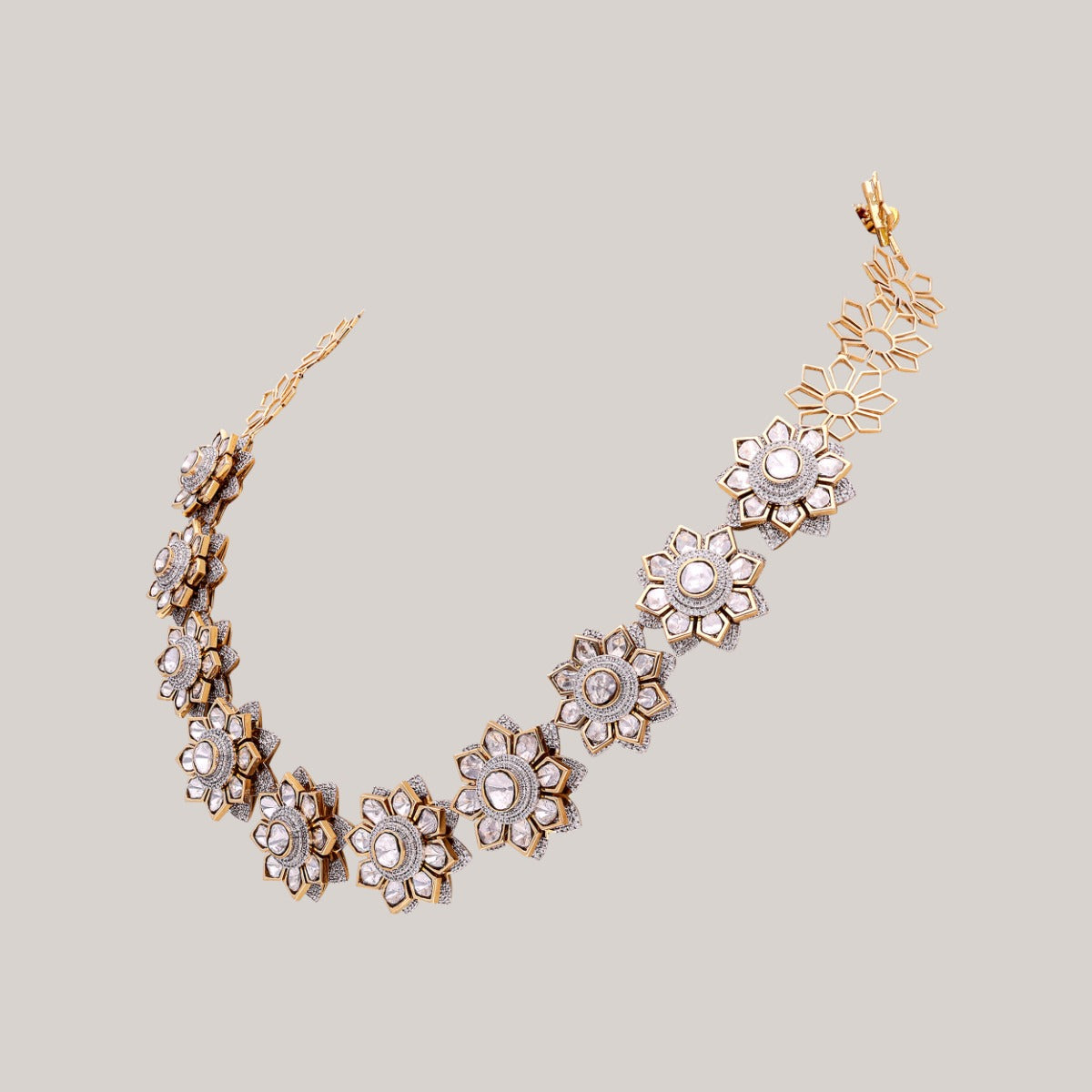 Auric Petal Garland Polki Necklace