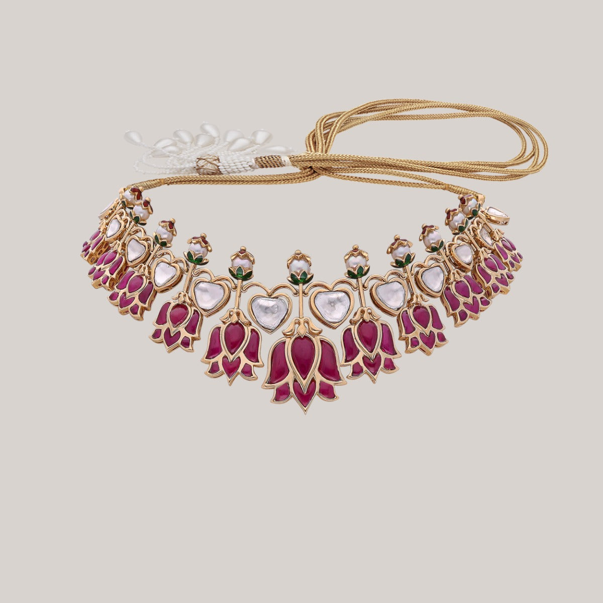 Lotus Serenade Polki Necklace