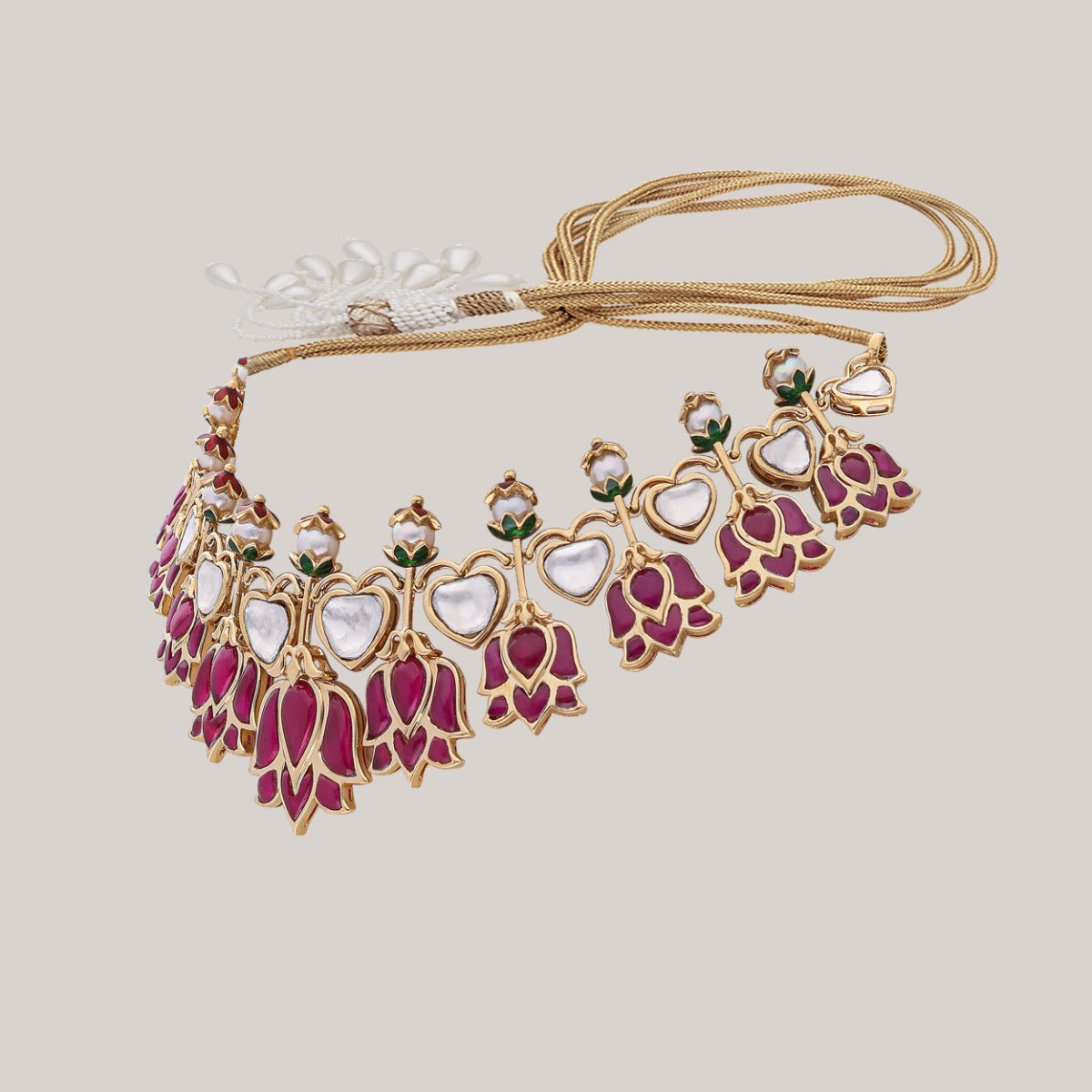 Lotus Serenade Polki Necklace