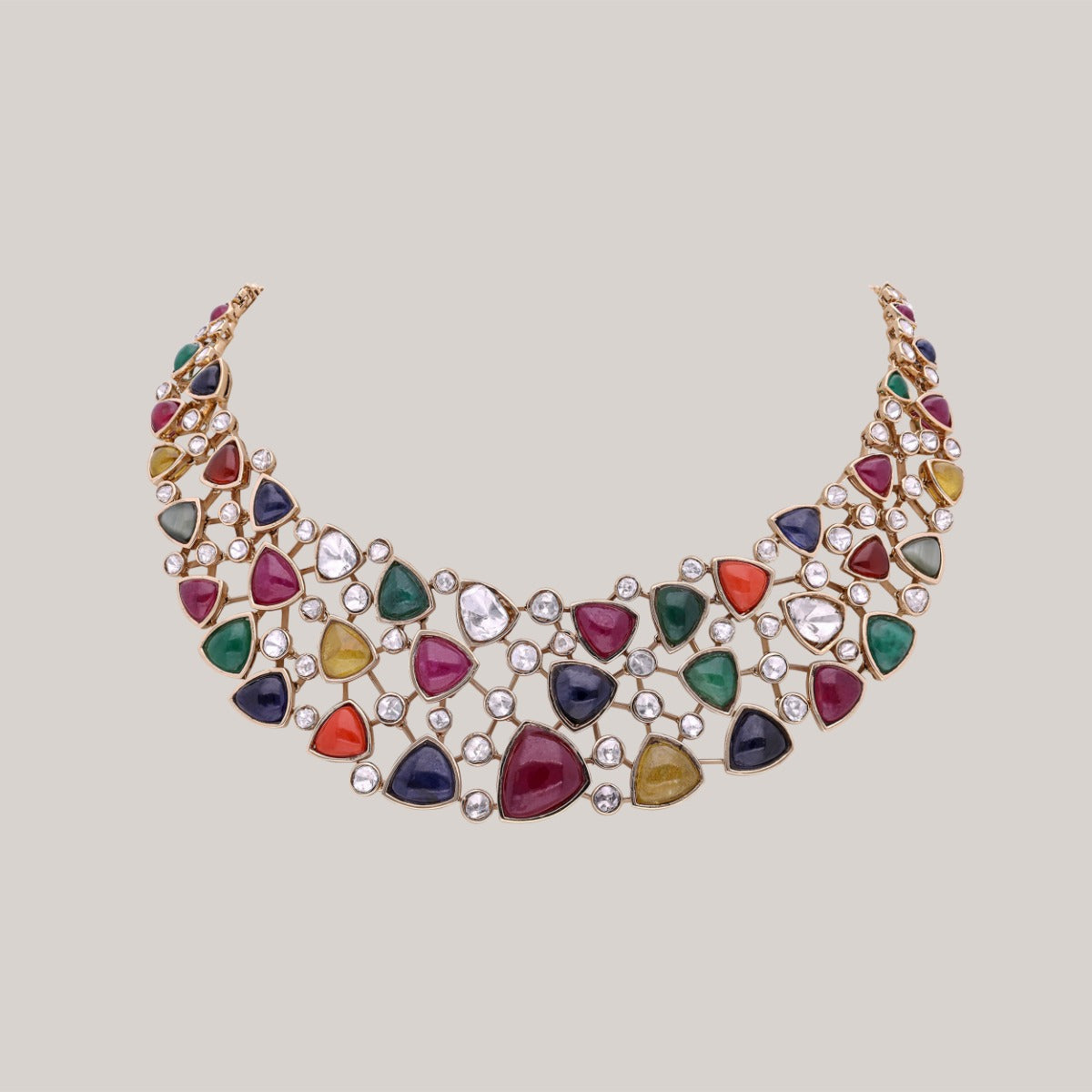 Mosaic Prisms Polki Necklace