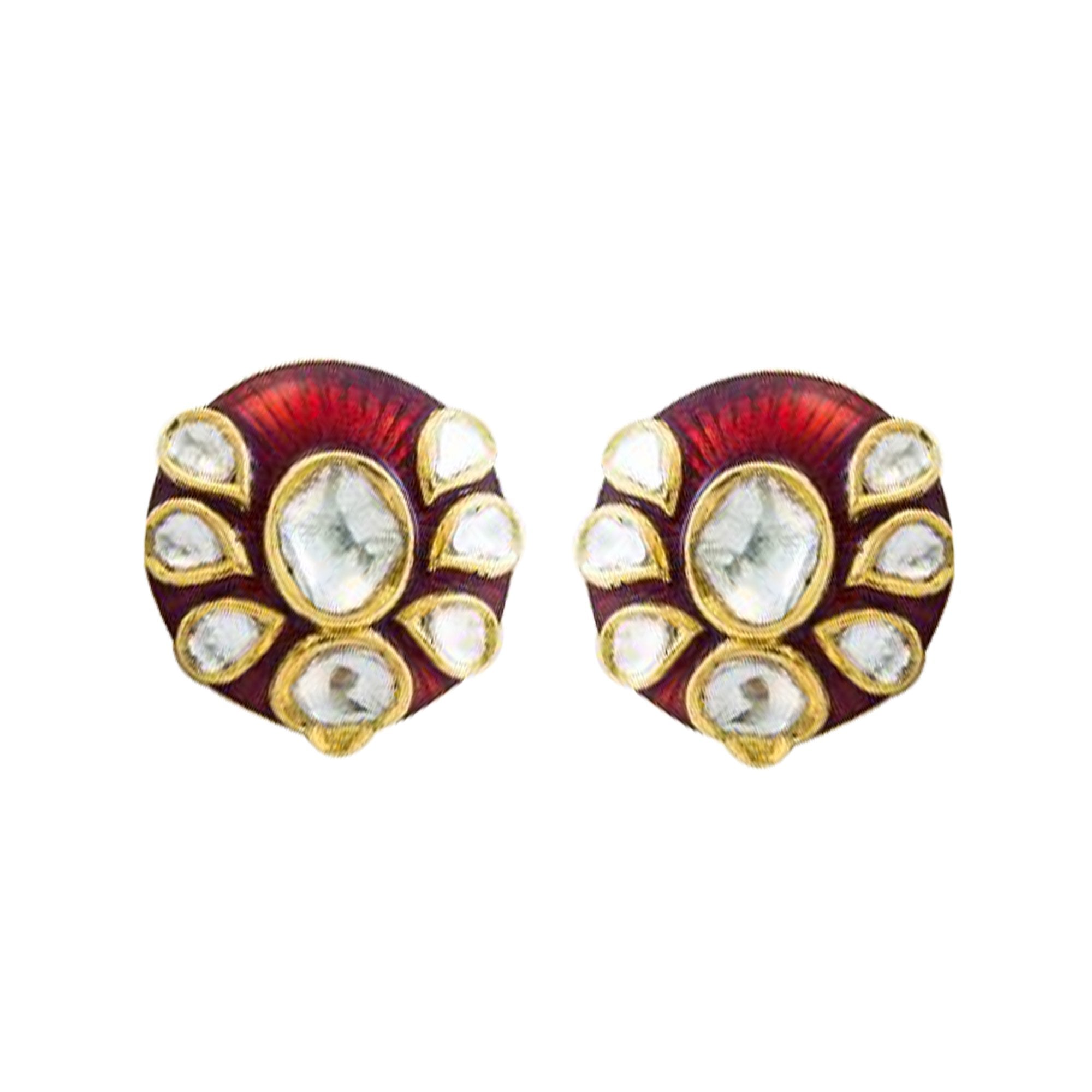 Ravish Reds Polki Earrings
