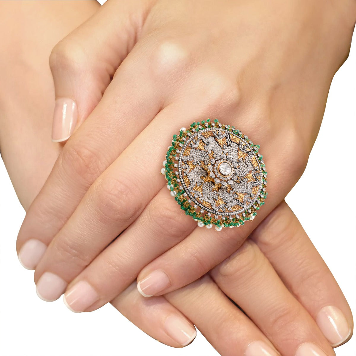 Krishna Polki Ring