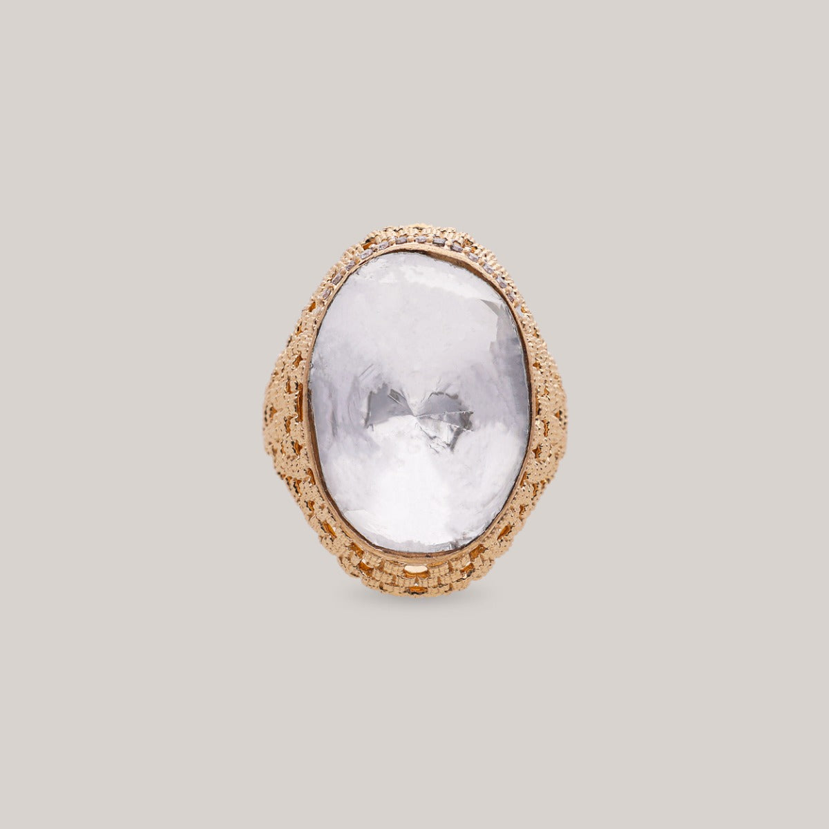 Sculpted Spark Polki Ring