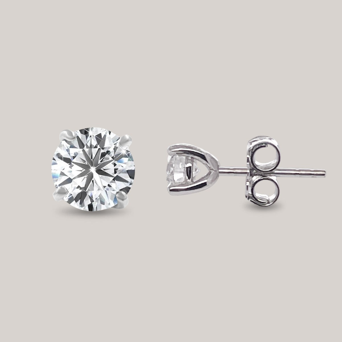 Solitaire Diamond Earrings