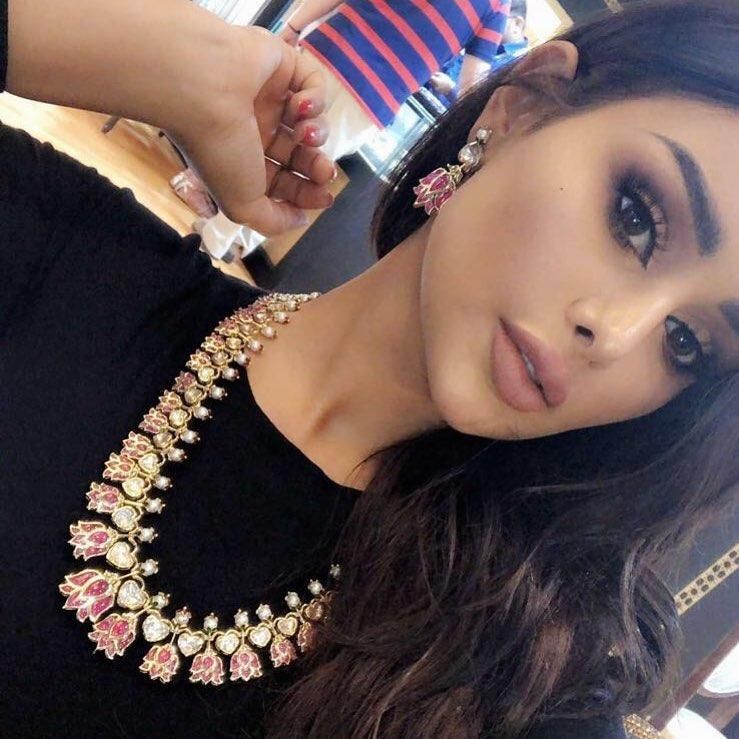 Heart and Lotus Polki Necklace