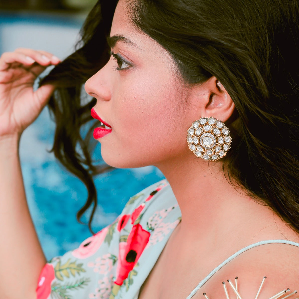 Circular Nuvo Polki Earrings