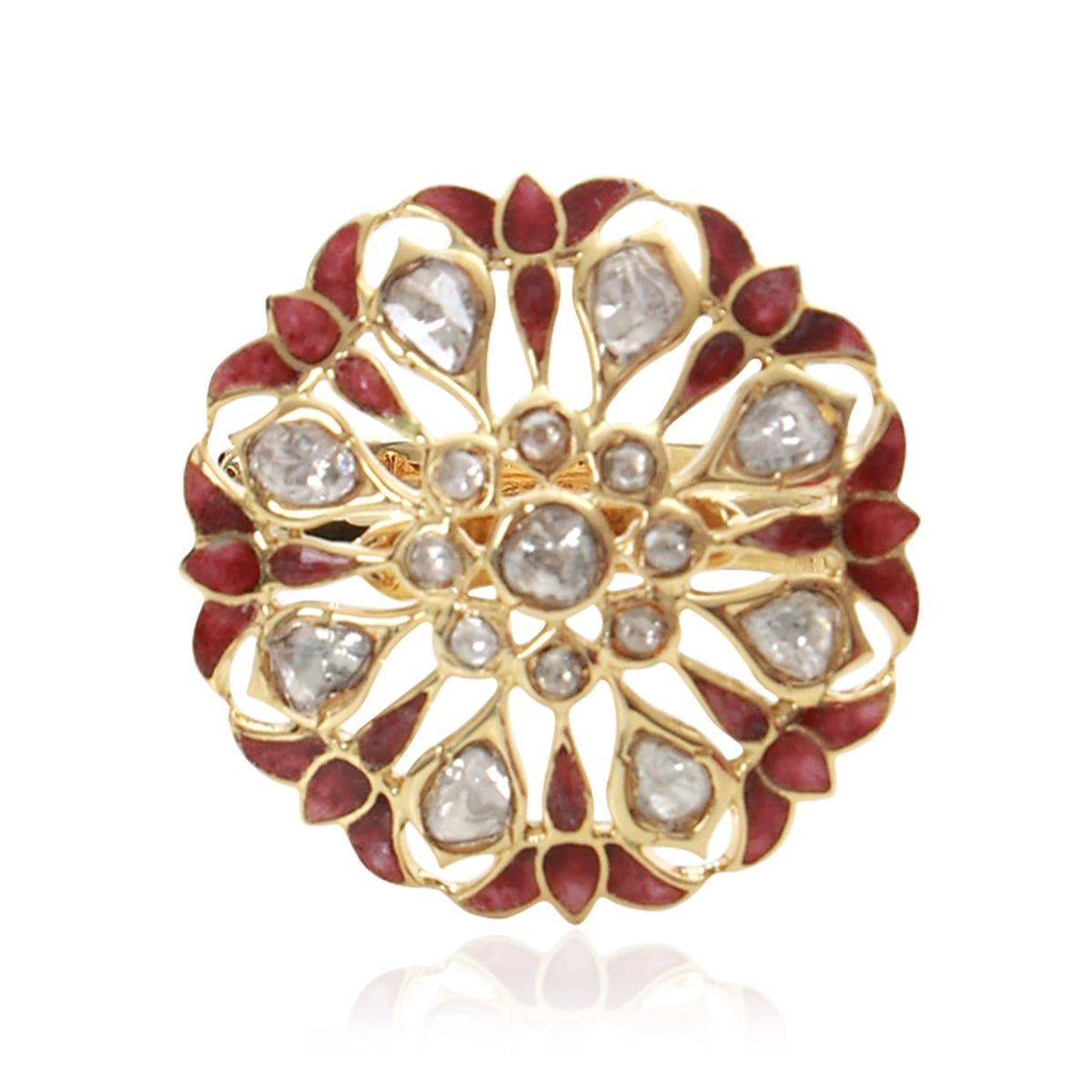 Radiance Lotus Polki Ring