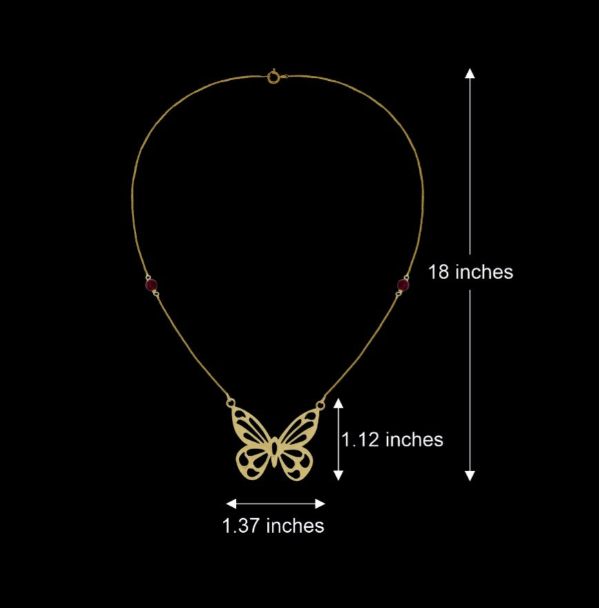 Perched Butterfly Necklace